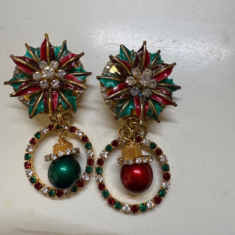 Lunch at the Ritz Christmas Earrings